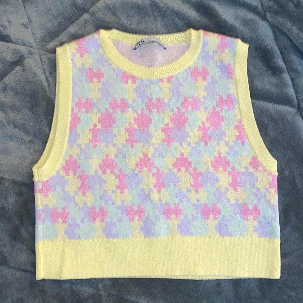 Zara Knit Puzzle Tank Size S